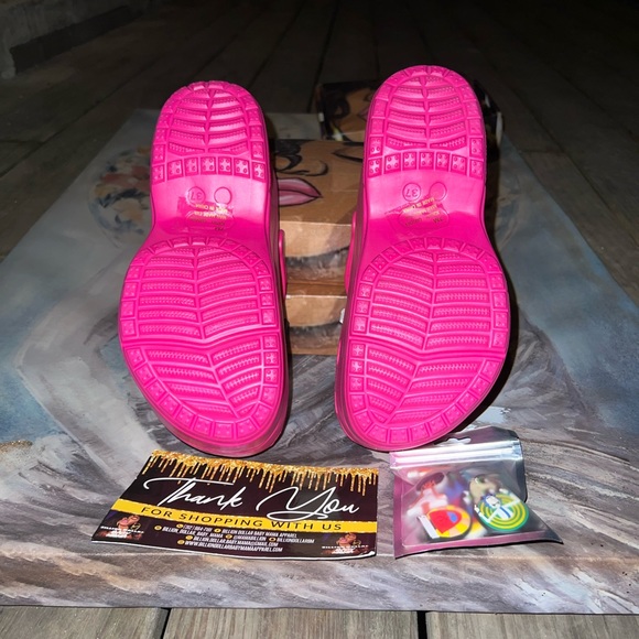 ❌❌SOLD❌❌‼️Customized Women's Pink Platform Non-Slip Sandals Clogs +FREE JIBBITZ - Picture 7 of 7
